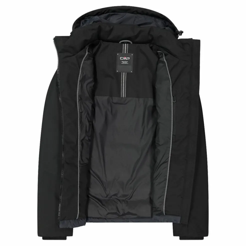 Wattierte Herrenjacke mit abnehmbarer Kapuze