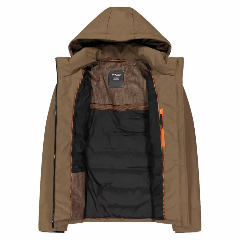 Wattierte Herrenjacke mit abnehmbarer Kapuze