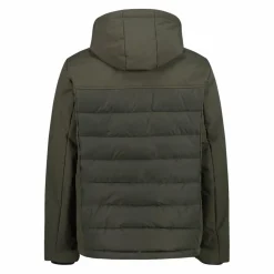 Wattierte Herrenjacke mit abnehmbarer Kapuze