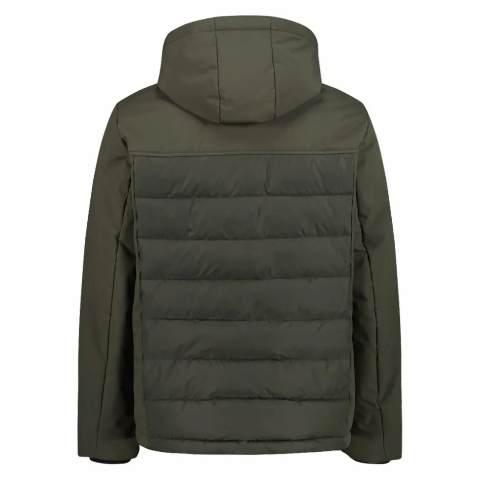 Wattierte Herrenjacke mit abnehmbarer Kapuze