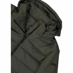 Wattierte Herrenjacke mit abnehmbarer Kapuze