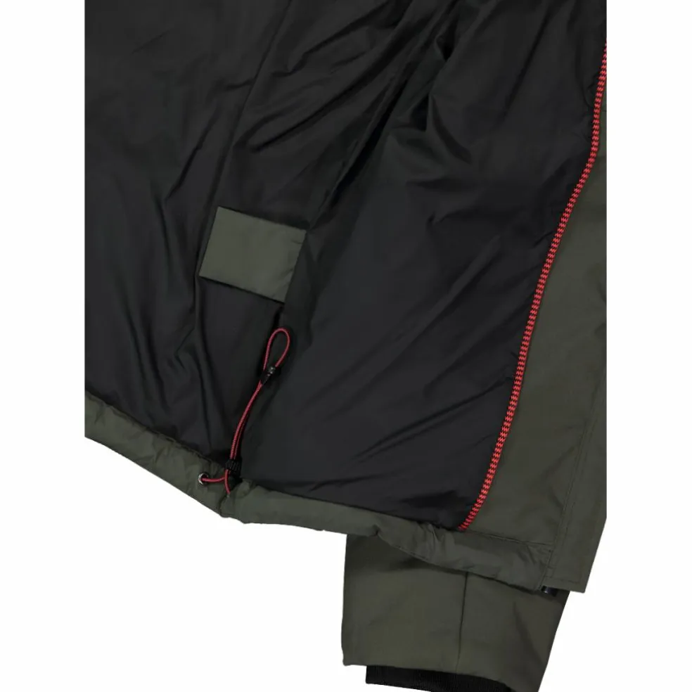 Wattierte Herrenjacke mit abnehmbarer Kapuze