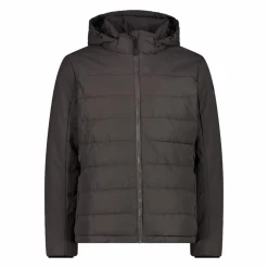 Wattierte Herrenjacke mit abnehmbarer Kapuze