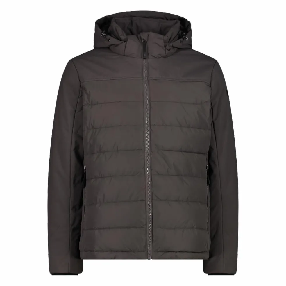 Wattierte Herrenjacke mit abnehmbarer Kapuze