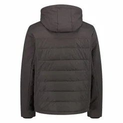 Wattierte Herrenjacke mit abnehmbarer Kapuze