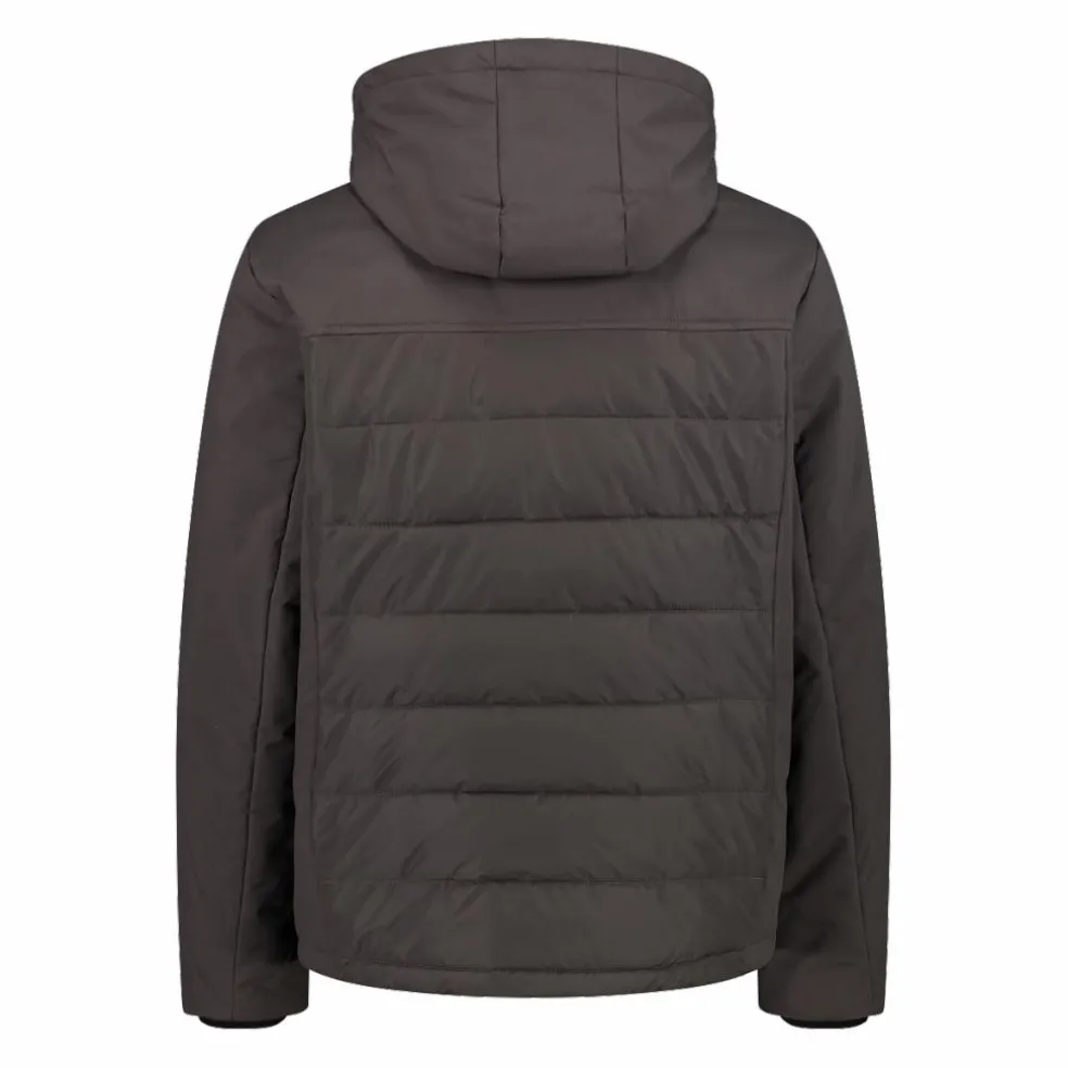 Wattierte Herrenjacke mit abnehmbarer Kapuze