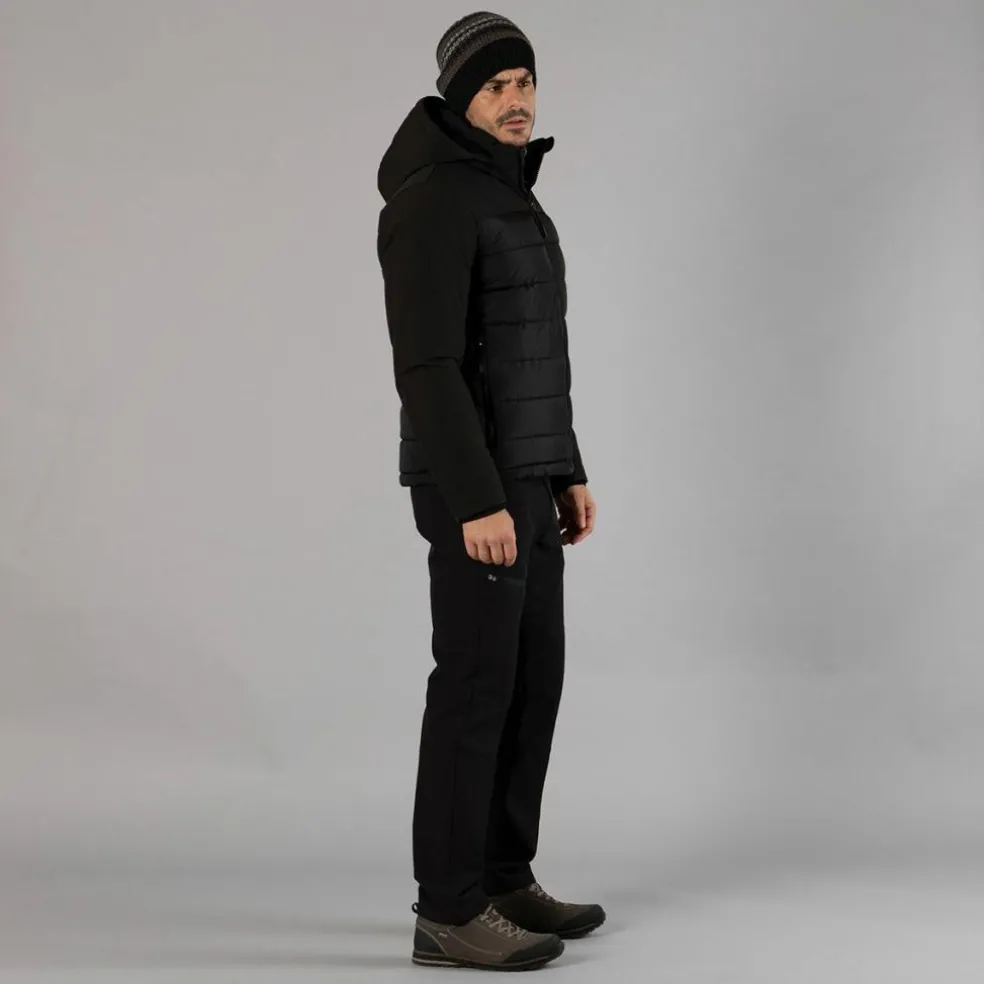 Wattierte Herrenjacke mit abnehmbarer Kapuze