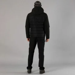 Wattierte Herrenjacke mit abnehmbarer Kapuze