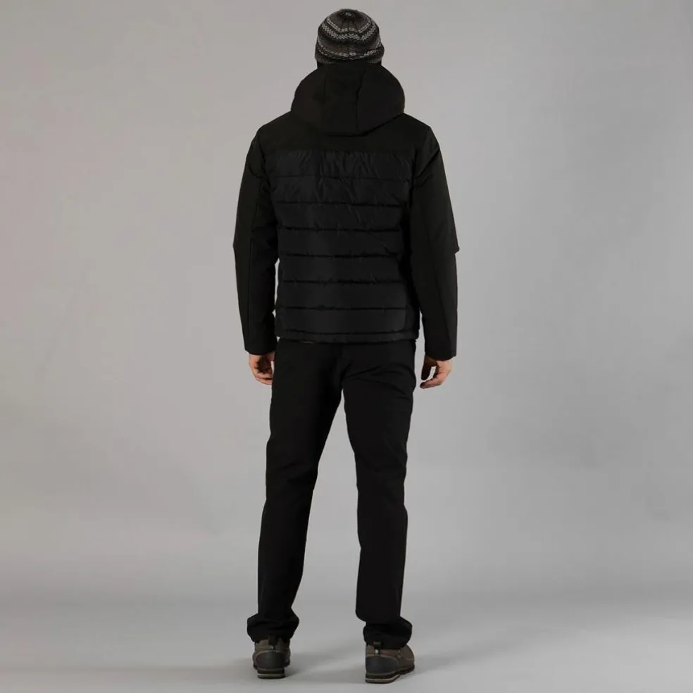 Wattierte Herrenjacke mit abnehmbarer Kapuze