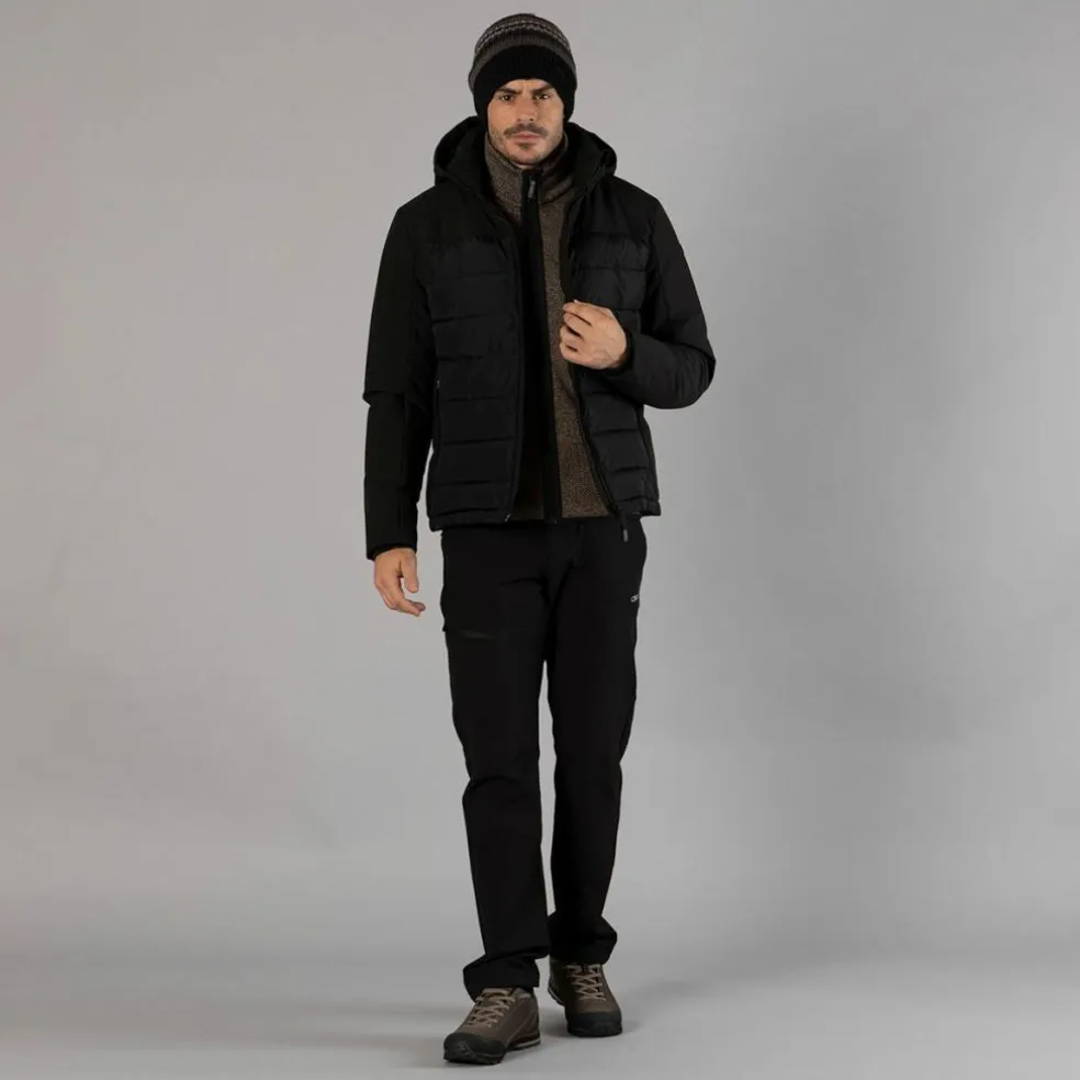 Wattierte Herrenjacke mit abnehmbarer Kapuze