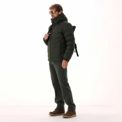 Wattierte Herrenjacke mit regulierbarer Kapuze