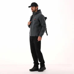 Wattierte Jacke aus Knit Tech für Herren mit Kapuze