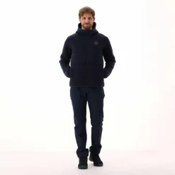 Wattierte Jacke aus Knit Tech für Herren mit Kapuze
