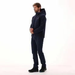 Wattierte Jacke aus Knit Tech für Herren mit Kapuze