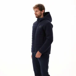 Wattierte Jacke aus Knit Tech für Herren mit Kapuze
