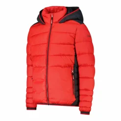 Wattierte Jungenjacke mit Kapuze