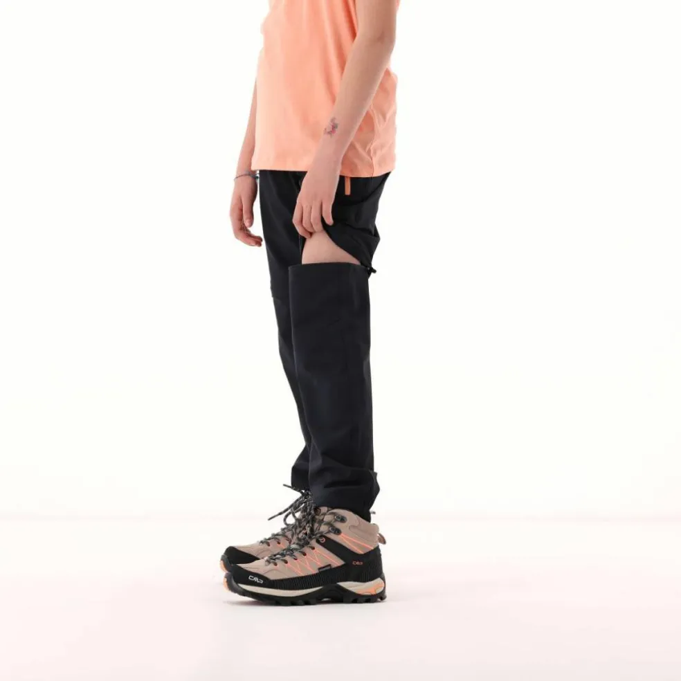 Zip-Off-Mädchenhose aus Stretchgewebe