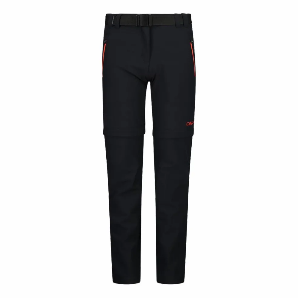 Zip-Off-Mädchenhose aus Stretchgewebe