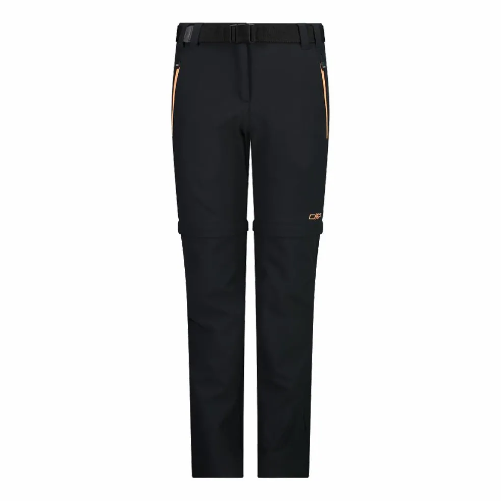 Zip-Off-Mädchenhose aus Stretchgewebe