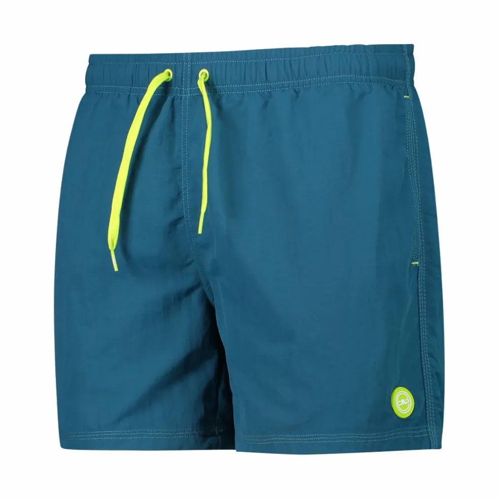 Zweifarbige Bermuda-Badeshorts